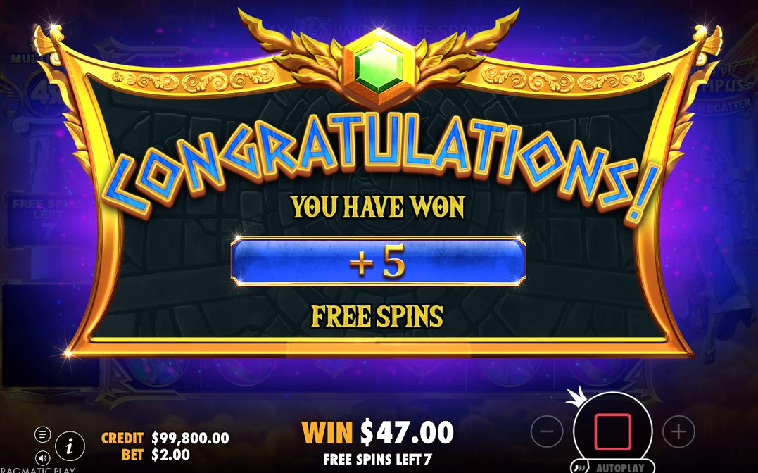 Free spins där den totala multiplikatorn visas för hela rundan
